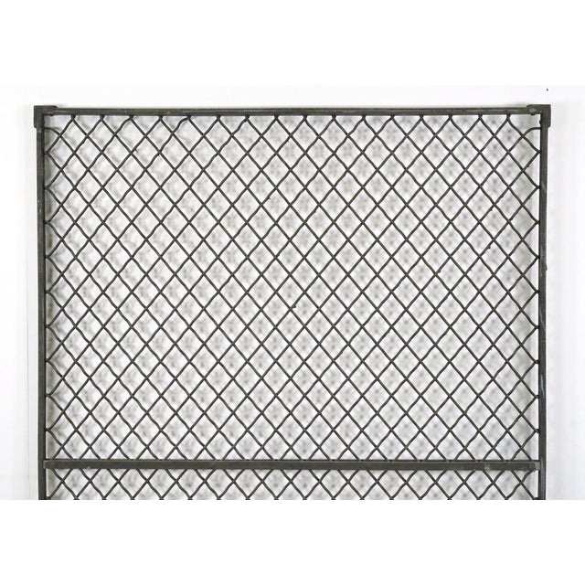 Reclaimed Industrial Steel Mesh Security Panel 47 X 69.125 In. For Sale - Image 4 of 12