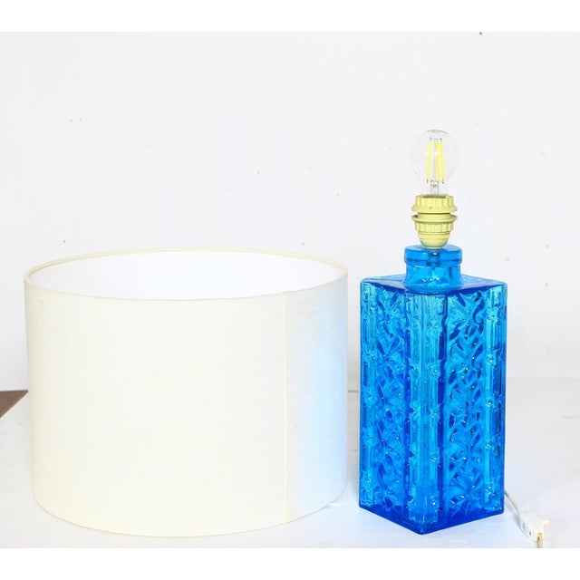 Mid-Century Table Lamp attributed to Gustav Leek for Orrefors, Sweden, 1960 For Sale - Image 9 of 12