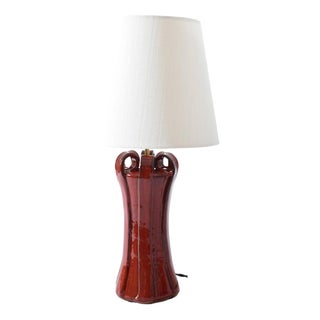 Red Ceramic Kasaï Henry Lamp from Barracuda Editions For Sale