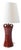 Red Ceramic Kasaï Henry Lamp from Barracuda Editions For Sale
