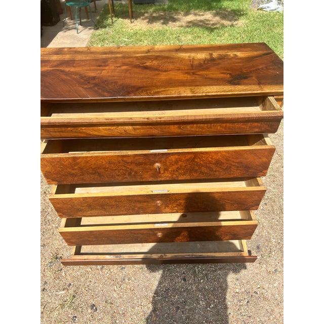 French 19th Century Louis Philippe Solid Walnut Chest of Drawers / Commode For Sale - Image 10 of 12