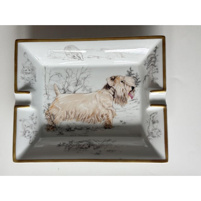 Gold Vintage Decorative Dog Ashtray from Hermès Paris, France For Sale - Image 8 of 8