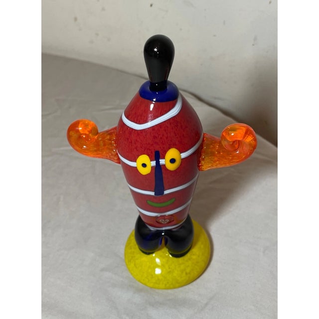 Red Vintage Figural Hand Blown Murano Italian Art Studio Glass Perfume Bottle Jar For Sale - Image 8 of 11
