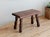 Rustic Vintage Rectangular Stool in Dark Wood with Turned Legs, 1970s For Sale - Image 3 of 8