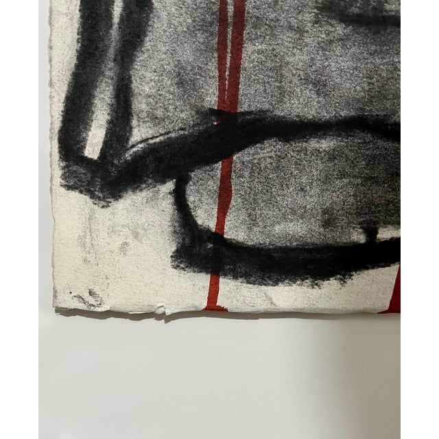 Late 20th Century Late 20th Century Bold Graphic Abstract Expressionist Mixed Media Painting Richard Snyder NYC Art For Sale - Image 5 of 8