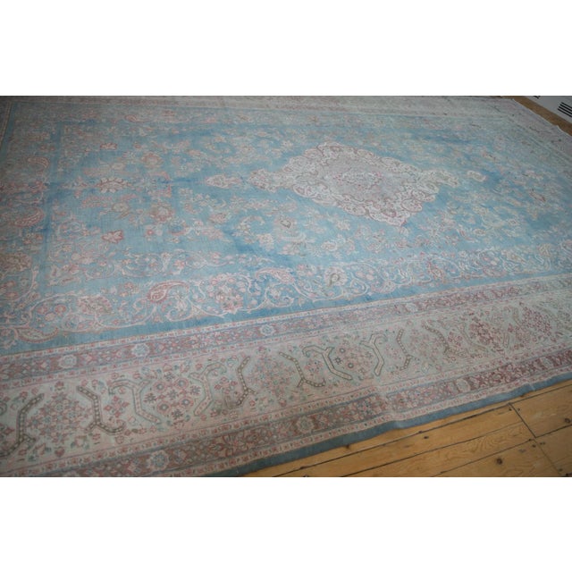 Vintage Distressed Meshed Carpet - 10'1" X 16'7" For Sale In New York - Image 6 of 11