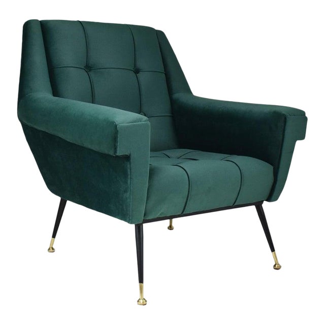 1950's Italian Restored Mid-Century Armchair For Sale