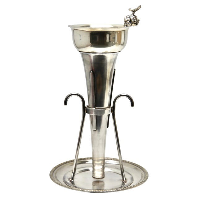 Silver Plated Wine Bar Funnel For Sale - Image 15 of 15