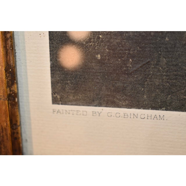 "Stump Speaking" Framed Lithograph With Blown Glass For Sale - Image 10 of 11