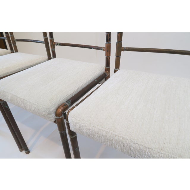 Copper Upholstered Pipe Chairs Set of 4 Chairish