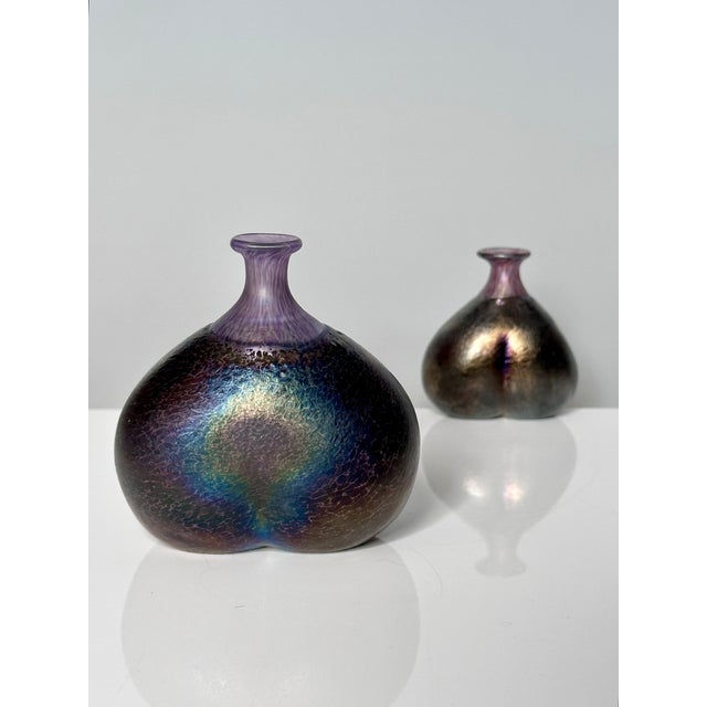 Small Glass Art Vases by Bertil Vallien, Sweden, 1980s, Set of 2 For Sale - Image 7 of 18