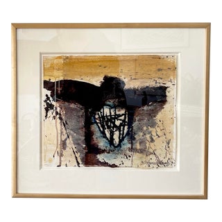 Framed Abstract Monotype