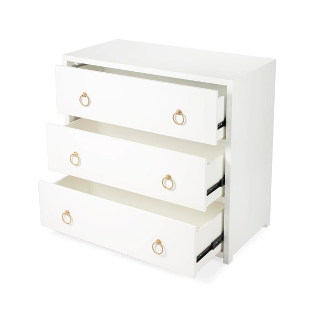 Spritely Home Accent Furniture Lark 3 Drawer Dresser, White For Sale - Image 4 of 10