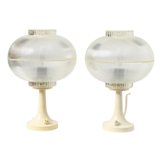 Mid-Century Space Age Plastic Table Lamps from Aro Leuchten, 1970s, Set of 2 For Sale