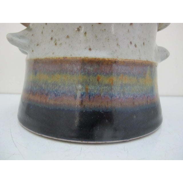 Mid 20th Century Signed Ralph Lodewick Stoneware PNW Studio Pottery Crock Jar Pot With Lid For Sale - Image 5 of 10