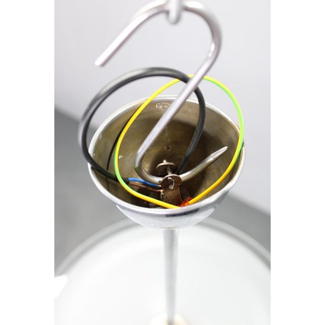 Bauhaus Chrome and Glass Chandelier, Former Czechoslovakia, 1930s For Sale - Image 10 of 12