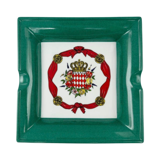 Vintage Monaco Limoges Porcelain Ashtray Crest Monte Carlo French Riviera For Sale - Image 9 of 9