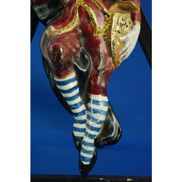 Early 20th Century Ceramic Wall Plaque Commedia Dellarte Mask Sandrone by Gastone Batignani, 1920s For Sale - Image 17 of 18