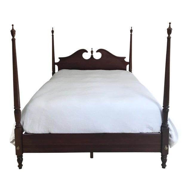 Queen Size Ethan Allen Court Queen Anne Poster Bed Chairish