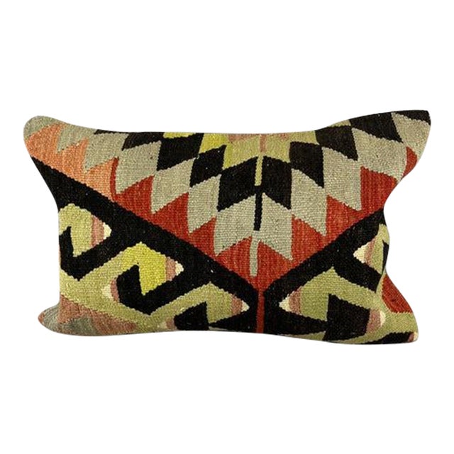 16 x 24 Kilim Pillow Turkish Cushion Twilight Serenity Pillow Cushion Cover For Sale