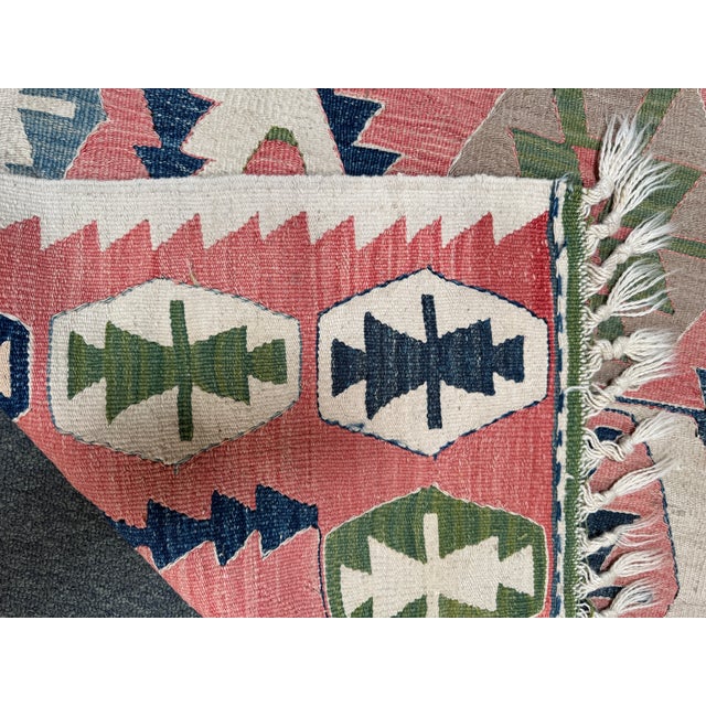 Late 20th Century 3ft 7in × 5ft Turkish Kilim Rug, Vintage For Sale - Image 5 of 12