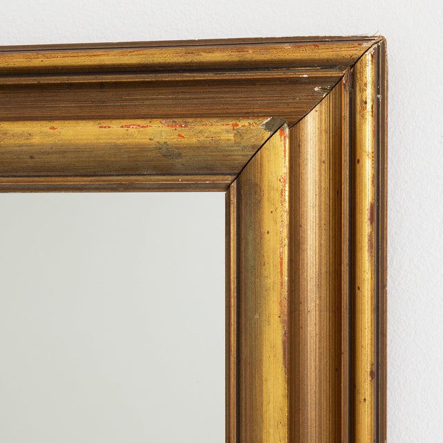 French 19th Century France Gold Wood Mirror For Sale - Image 3 of 9