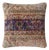 Navy Turkish Rug Pillow Cover 20'' X 20'' For Sale