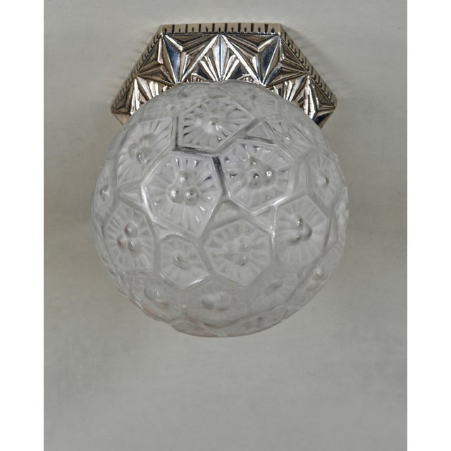 Art Deco French Art Deco Flush Mount by Gauthier & Hubens 1930 France For Sale - Image 3 of 12