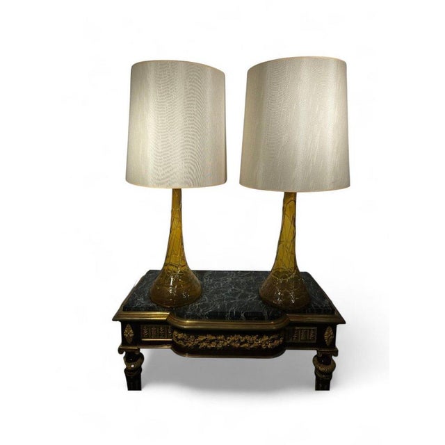 Pair of large blown glass vases – Gordiola Glassworks, early 20th century A superb pair of hand-blown glass vases, made by...