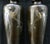 Black Pair of Japanese Bronze Vase with Metal Inlays by Mitsufune For Sale - Image 8 of 12