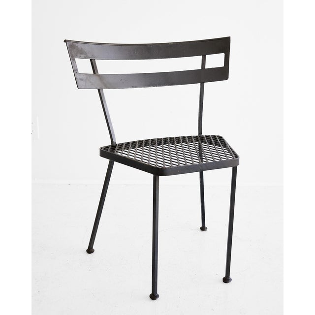 Metal Set of Four Sculptural Garden Dining Chairs For Sale - Image 7 of 11
