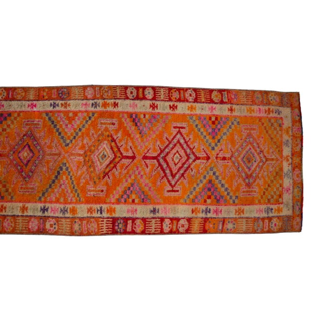 Kurdish Herki Hand-Knotted Tribal Halway Rug For Sale - Image 9 of 11