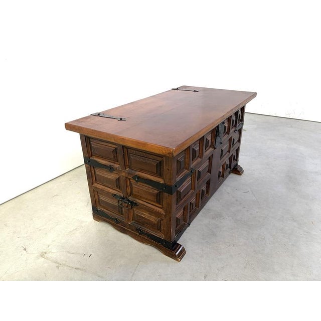 Vintage Spanish Storage Chest, 1950s For Sale - Image 11 of 14