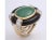 Green David Webb 18kt, Platinum and Diamond - Jade & Onyx Ring For Sale - Image 8 of 9