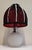 Vintage Table Lamp with Relief Glass Base and Sequin Shade from Lamplove, 1970s For Sale - Image 4 of 12