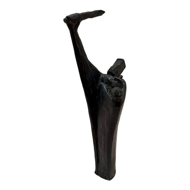 1960s Larry Mohr Bronze Abstract Figurative Sculpture Signed From Artist Estate For Sale