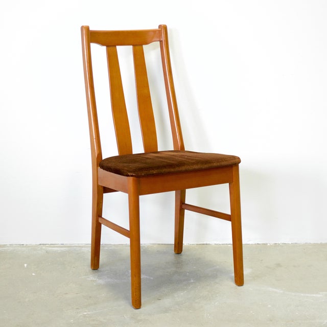 1960s Stone Hill Teak Dining Chairs - Set of 4 For Sale - Image 4 of 8