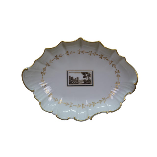 Vintage Italian Richard Ginori hors d'oeuvres serving dish / platter / shallow bowl in the Fiesole pattern, featuring...