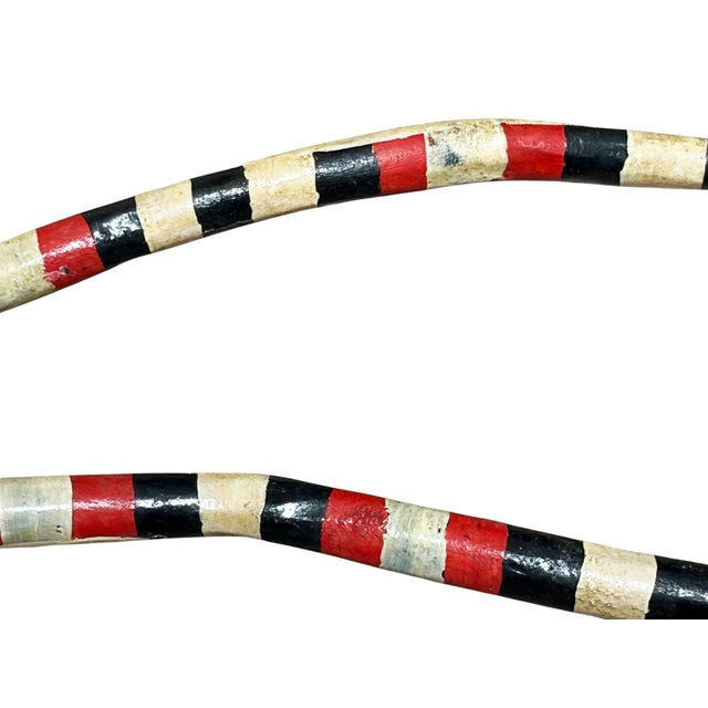 1940s Vintage Tribal Naturalistic Carved Set of Two Snakes 27" W For Sale - Image 5 of 6