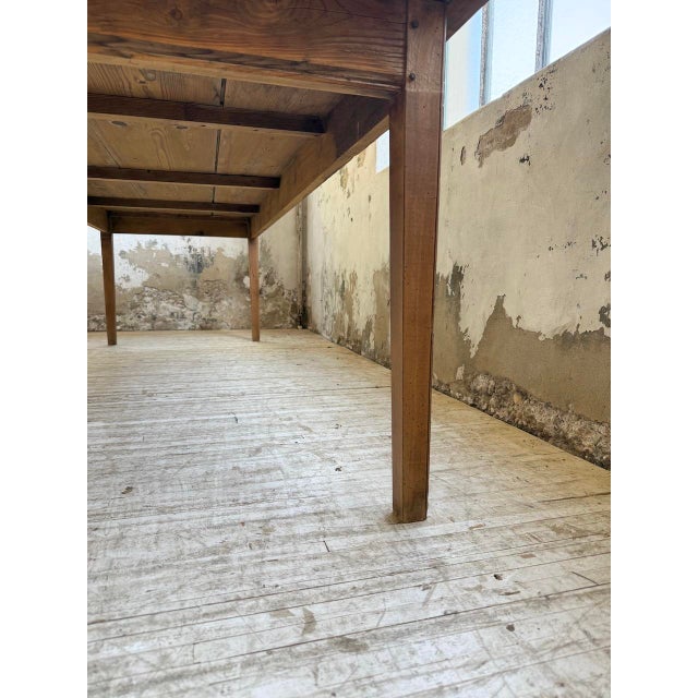 Vintage Farmhouse Table in Pine and Oak, 1950s For Sale - Image 10 of 18