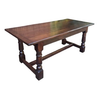 Vintage Farmhouse Kiitchen Refrectory Dining Table in Oak, 1920 For Sale