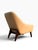 Pair of Adam Court Leather Lounge Chairs | Cream Leather on Dark Walnut Frames | Modern Designer Armchairs For Sale - Image 6 of 13