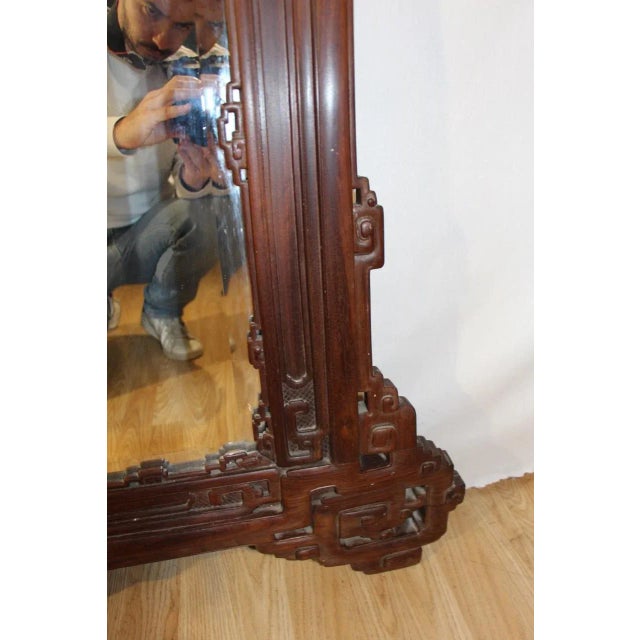 Wood Large Late 19th Century Japanese Mirror attributed to Viardot, 1890s For Sale - Image 7 of 11