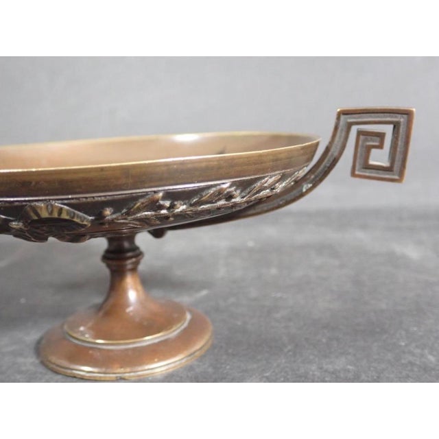 19th Century 19th-Century French Neo-Grec Grand Tour Patinated Bronze Barbedienne Tazza For Sale - Image 5 of 6