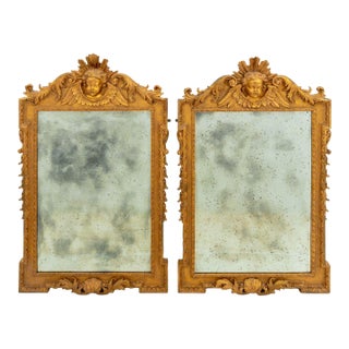18th Century George II Giltwood Pier Mirrors- a Pair For Sale