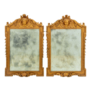 18th Century George II Giltwood Pier Mirrors- a Pair