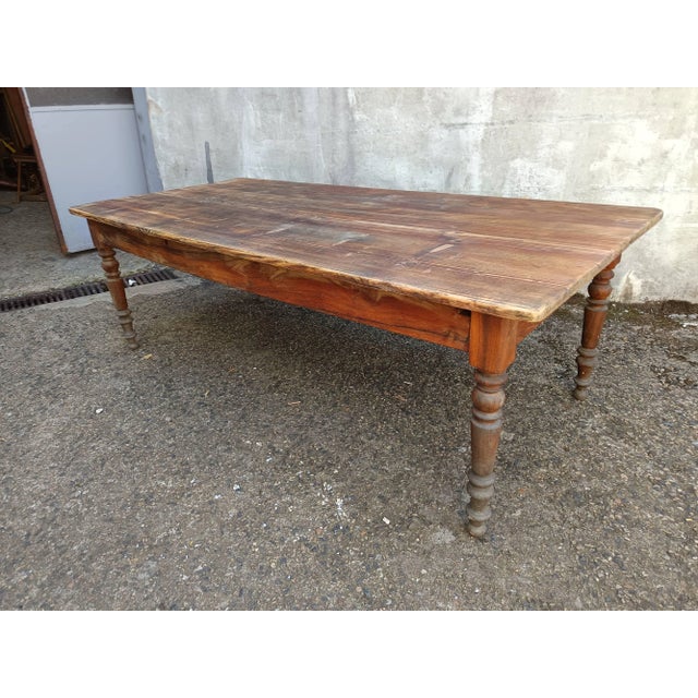 Rustic Farmhouse Table in Fir For Sale - Image 3 of 18