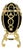 Gilt Faberge Egg Style Ice Bucket in Black Velvet with Crystal Inlay from Smirnoff For Sale