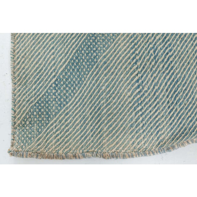 Modern Custom Flat Weave Blue Moroccan Style Runner by Doris Leslie Blau For Sale In New York - Image 6 of 8