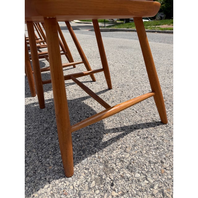 Brown 1970s Danish Mid Century Erik Jorgensen Dining Chairs (6) For Sale - Image 8 of 10